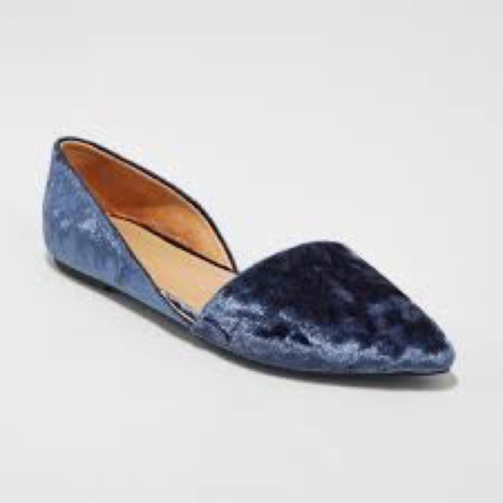 NWOT A New Day Blue Velvet Shoes